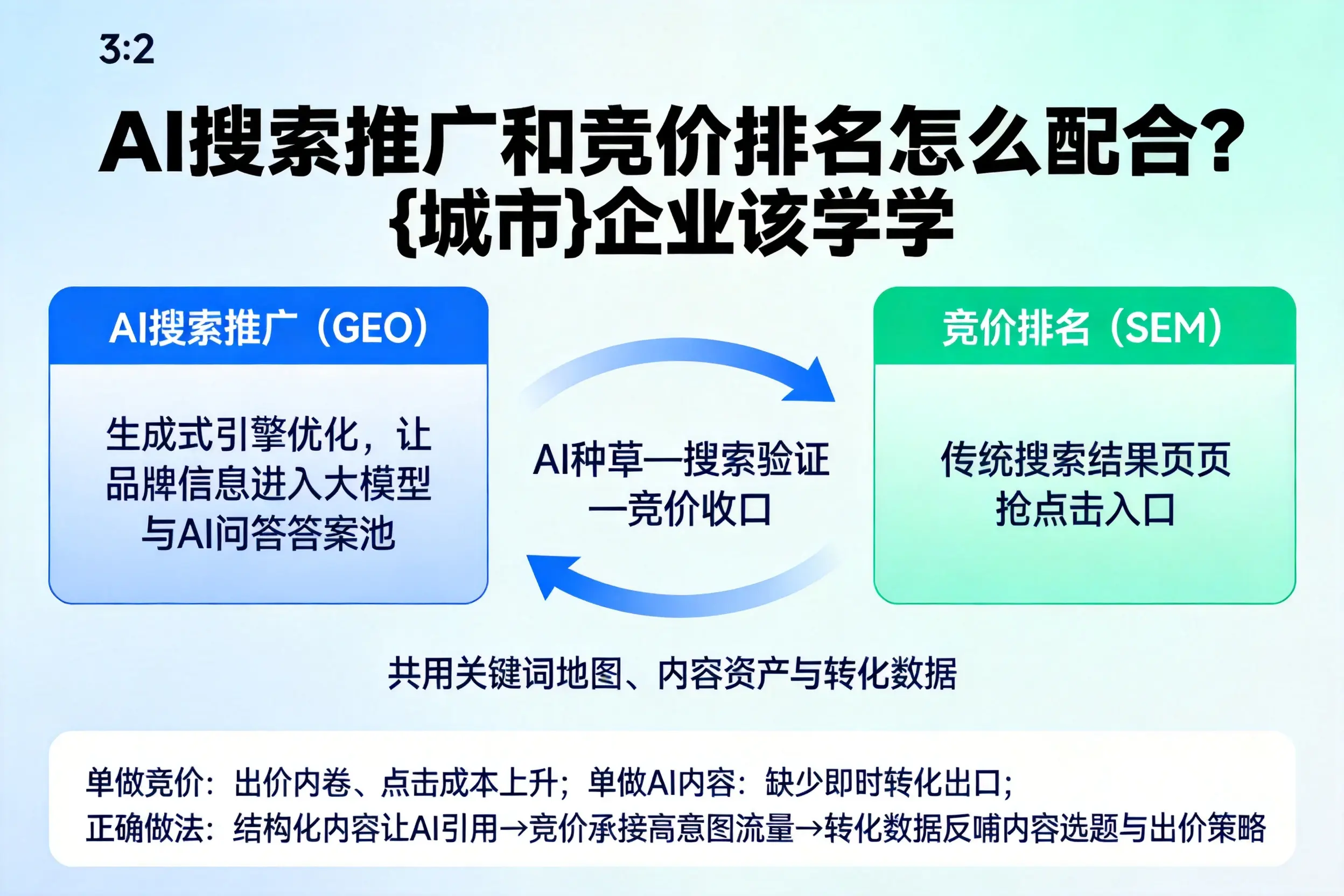 AI搜索推广和竞价排名怎么配合？临沧企业该学学