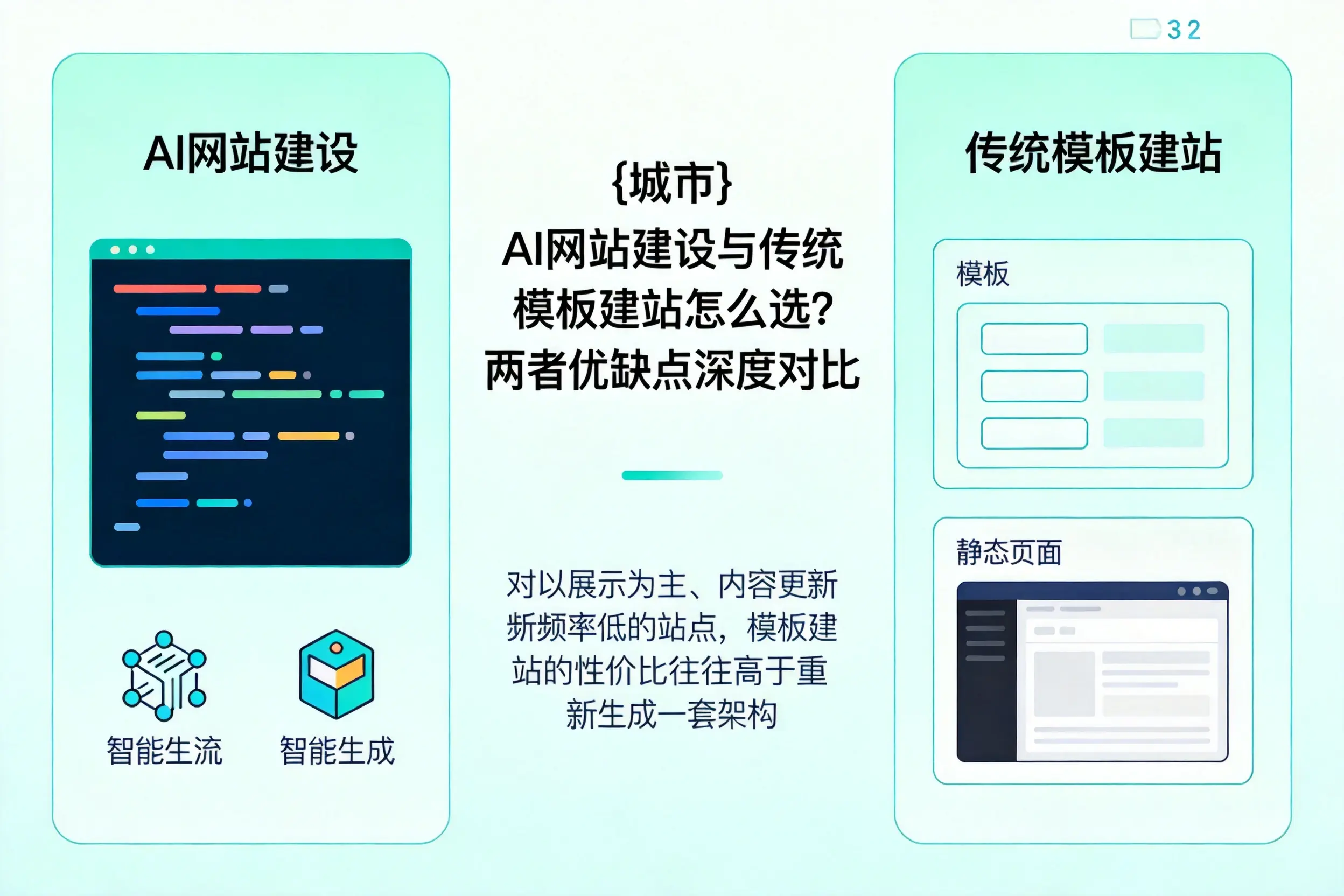 临沧AI网站建设与传统模板建站怎么选?两者优缺点深度对比