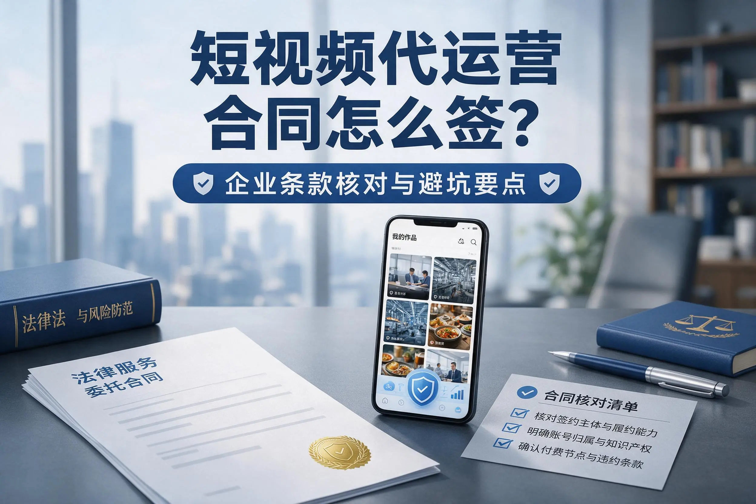 短视频代运营合同怎么签？临沧企业条款核对与避坑要点