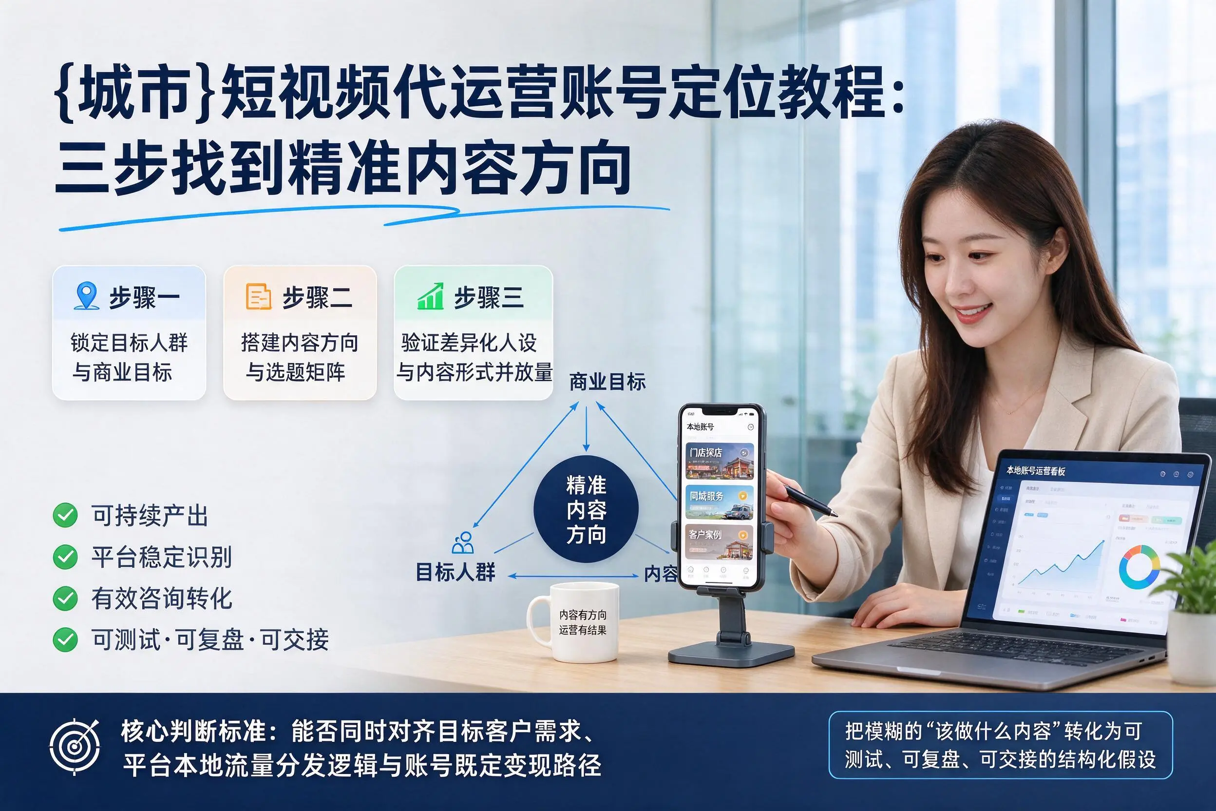 临沧短视频代运营账号定位教程:三步找到精准内容方向