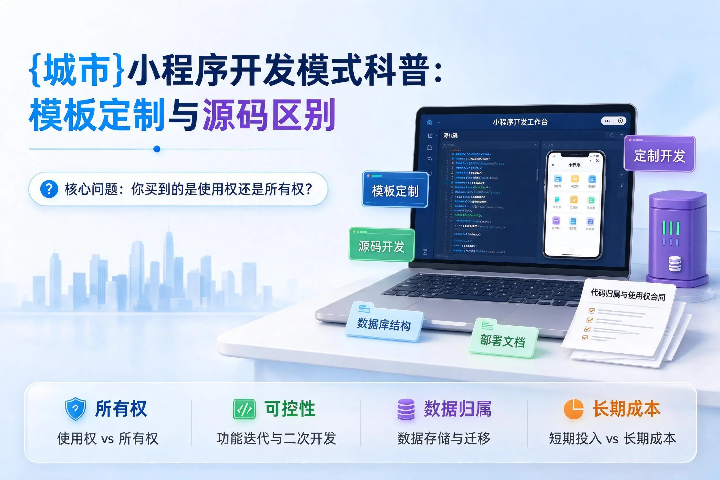 临沧小程序开发模式科普:模板定制与源码区别