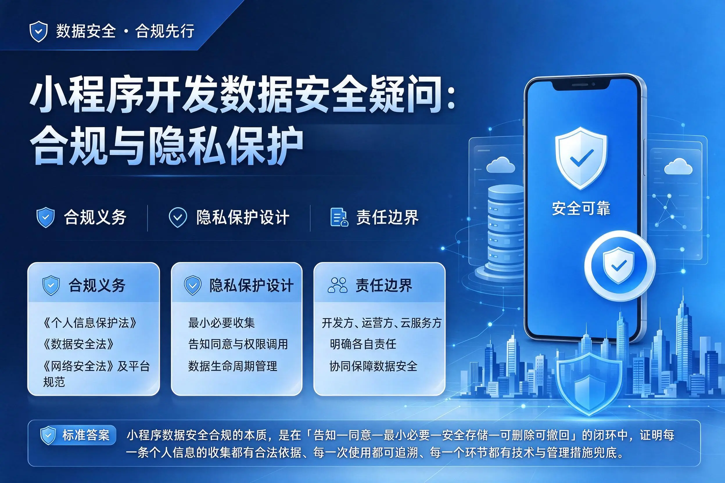 临沧小程序开发数据安全疑问：合规与隐私保护