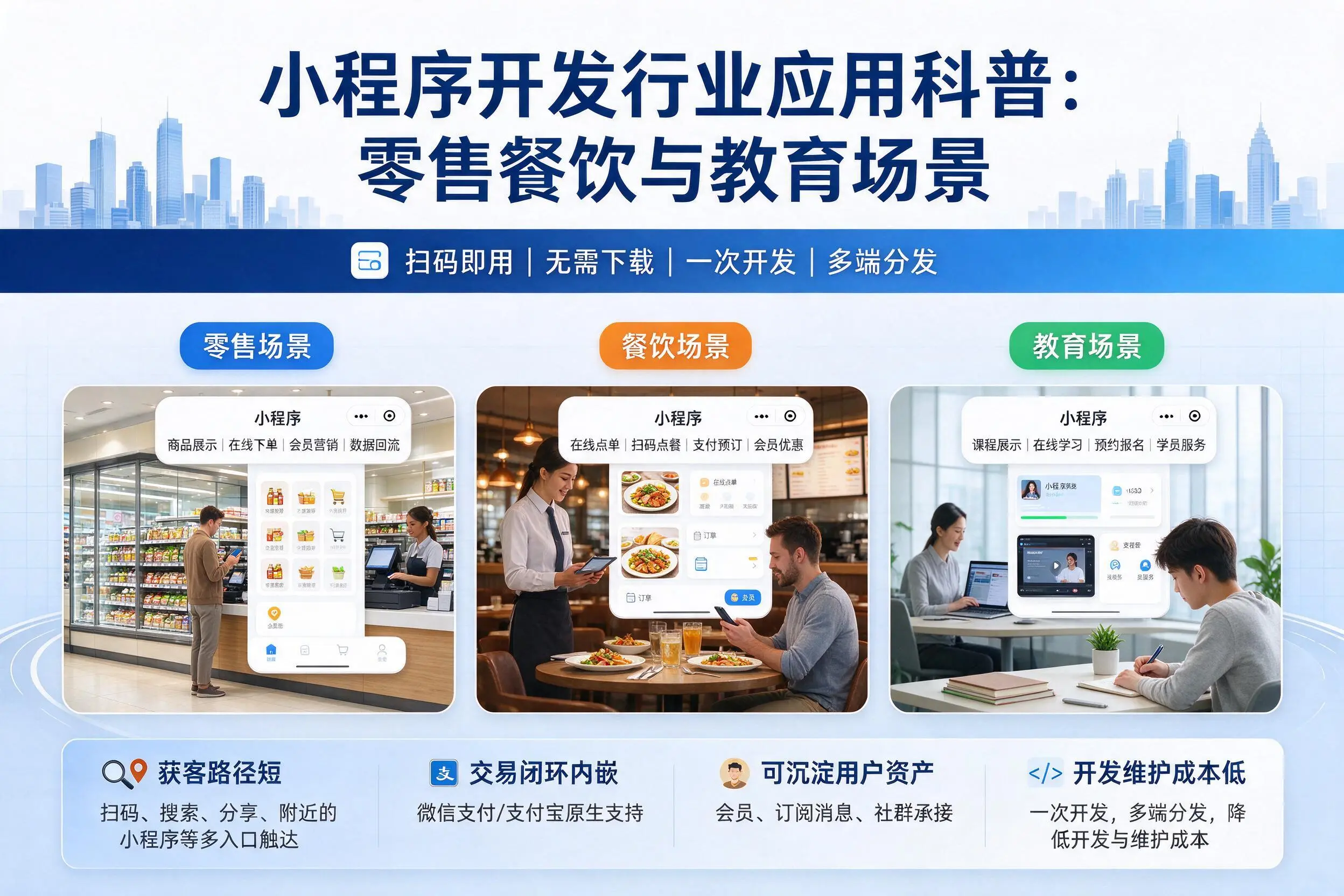 临沧小程序开发行业应用科普：零售餐饮与教育场景