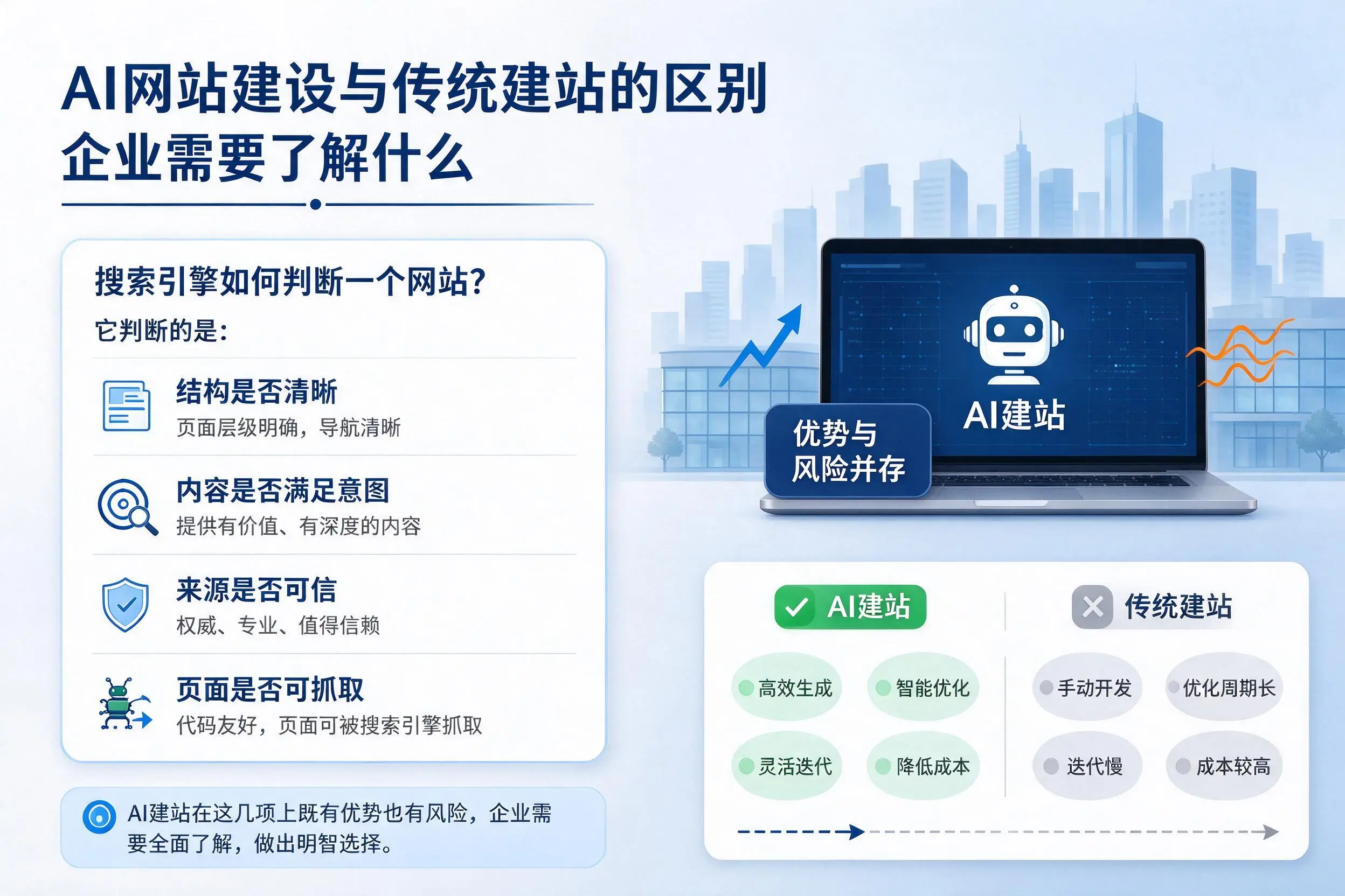 AI网站建设与传统建站的区别，临沧企业需要了解什么