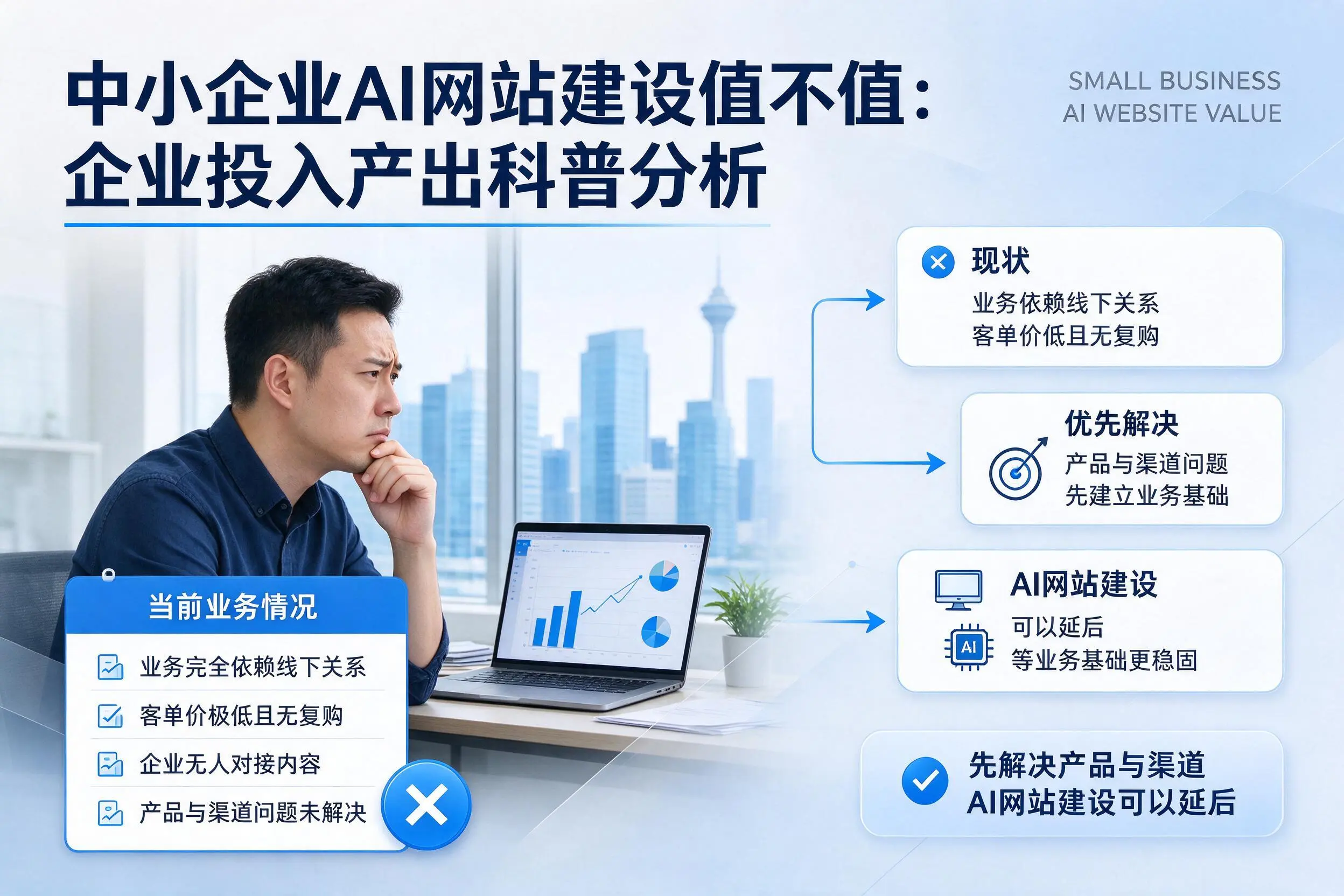 中小企业AI网站建设值不值:临沧企业投入产出科普分析