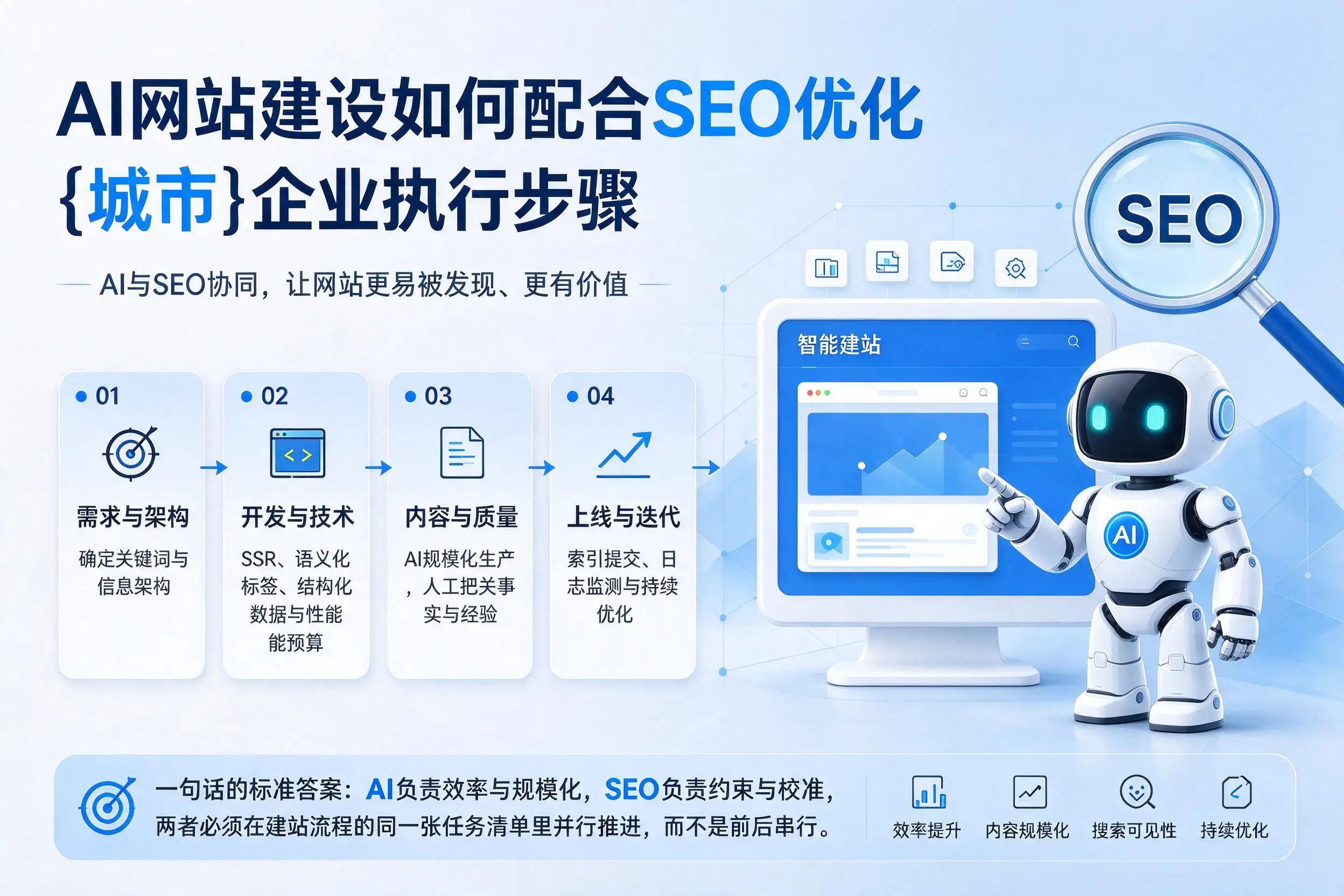 AI网站建设如何配合SEO优化,临沧企业执行步骤