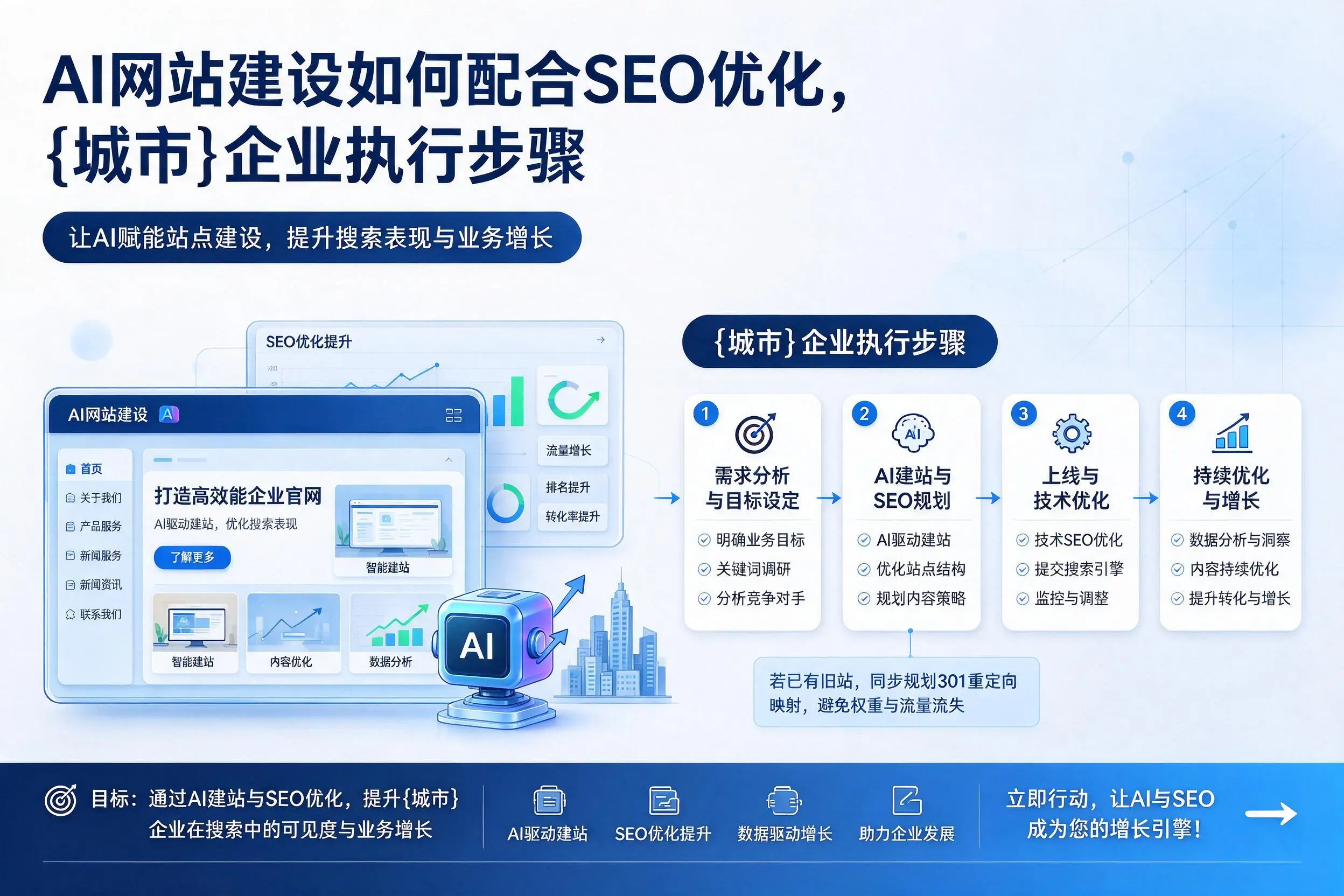 AI网站建设如何配合SEO优化,临沧企业执行步骤