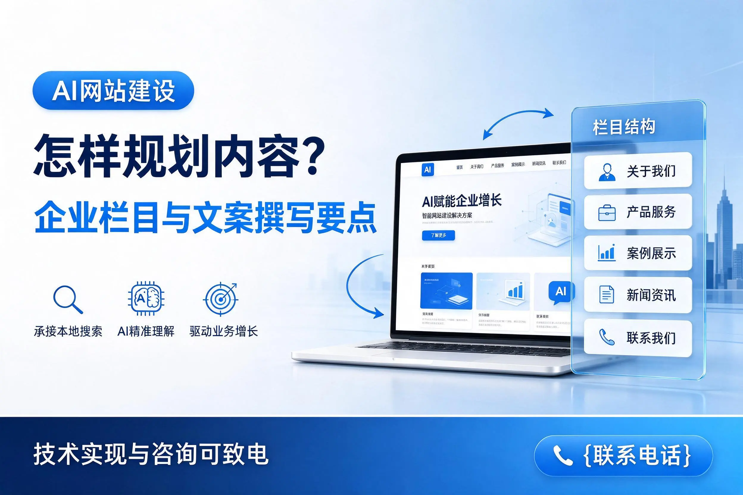AI网站建设怎样规划内容？临沧企业栏目与文案撰写要点