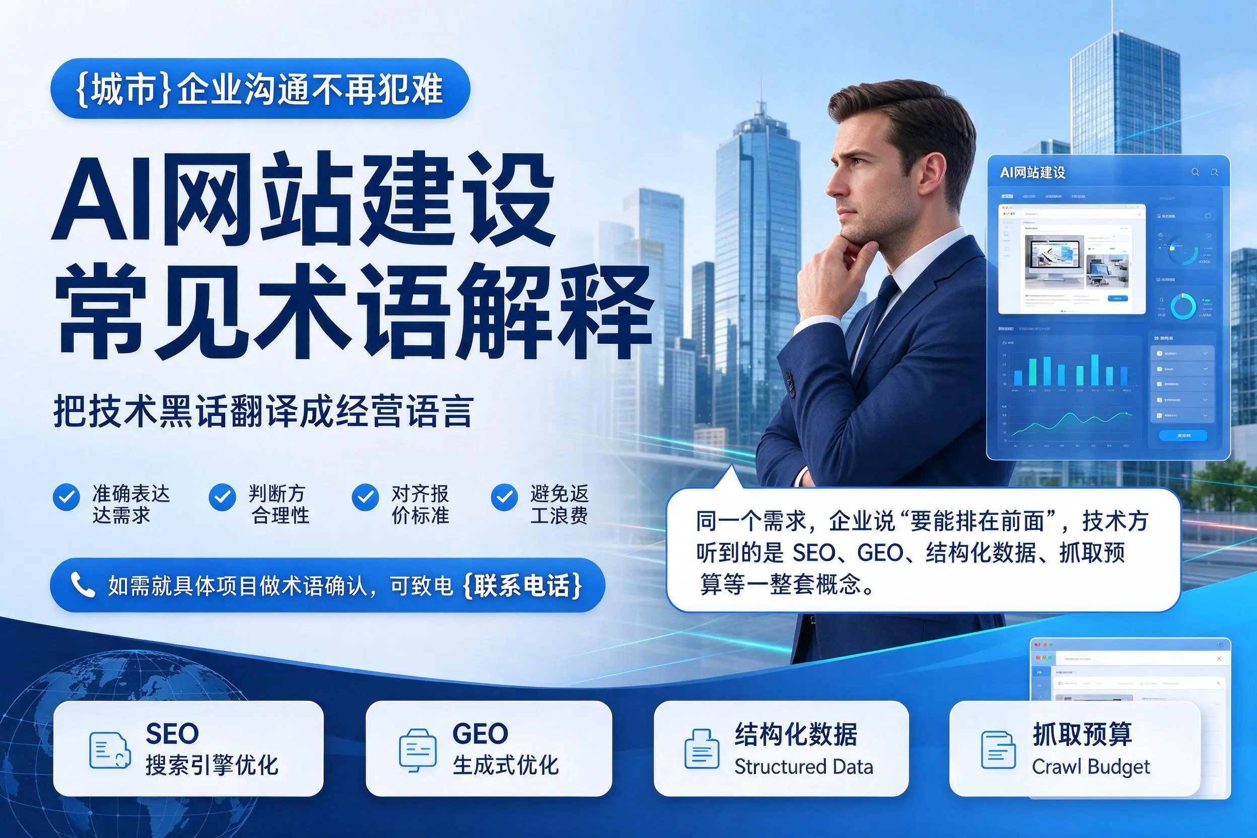 AI网站建设常见术语解释，临沧企业沟通不再犯难
