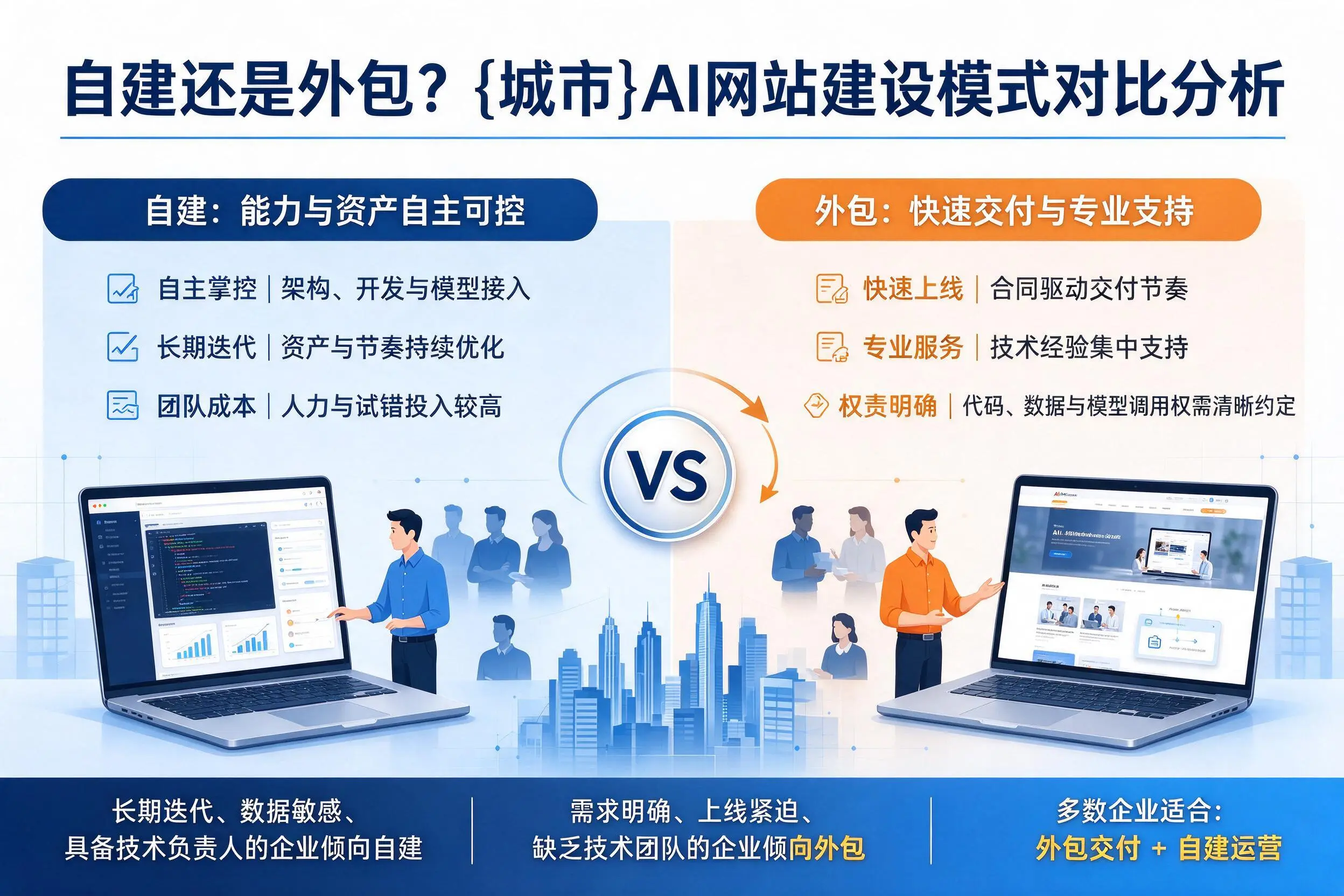 自建还是外包?临沧AI网站建设模式对比分析