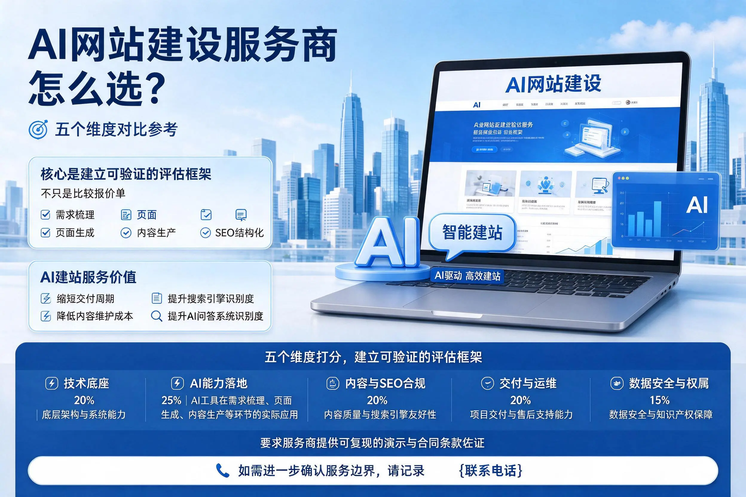 临沧AI网站建设服务商怎么选？五个维度对比参考