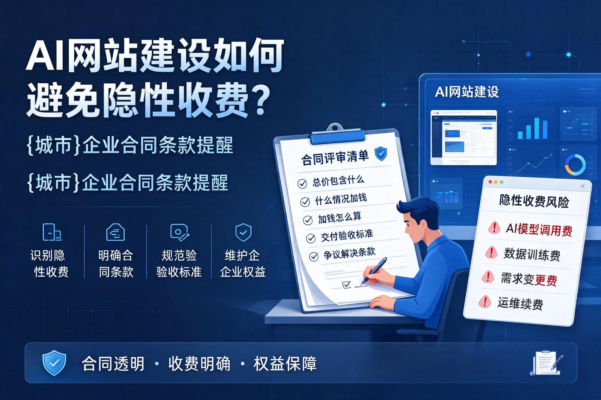 AI网站建设如何避免隐性收费？临沧企业合同条款提醒