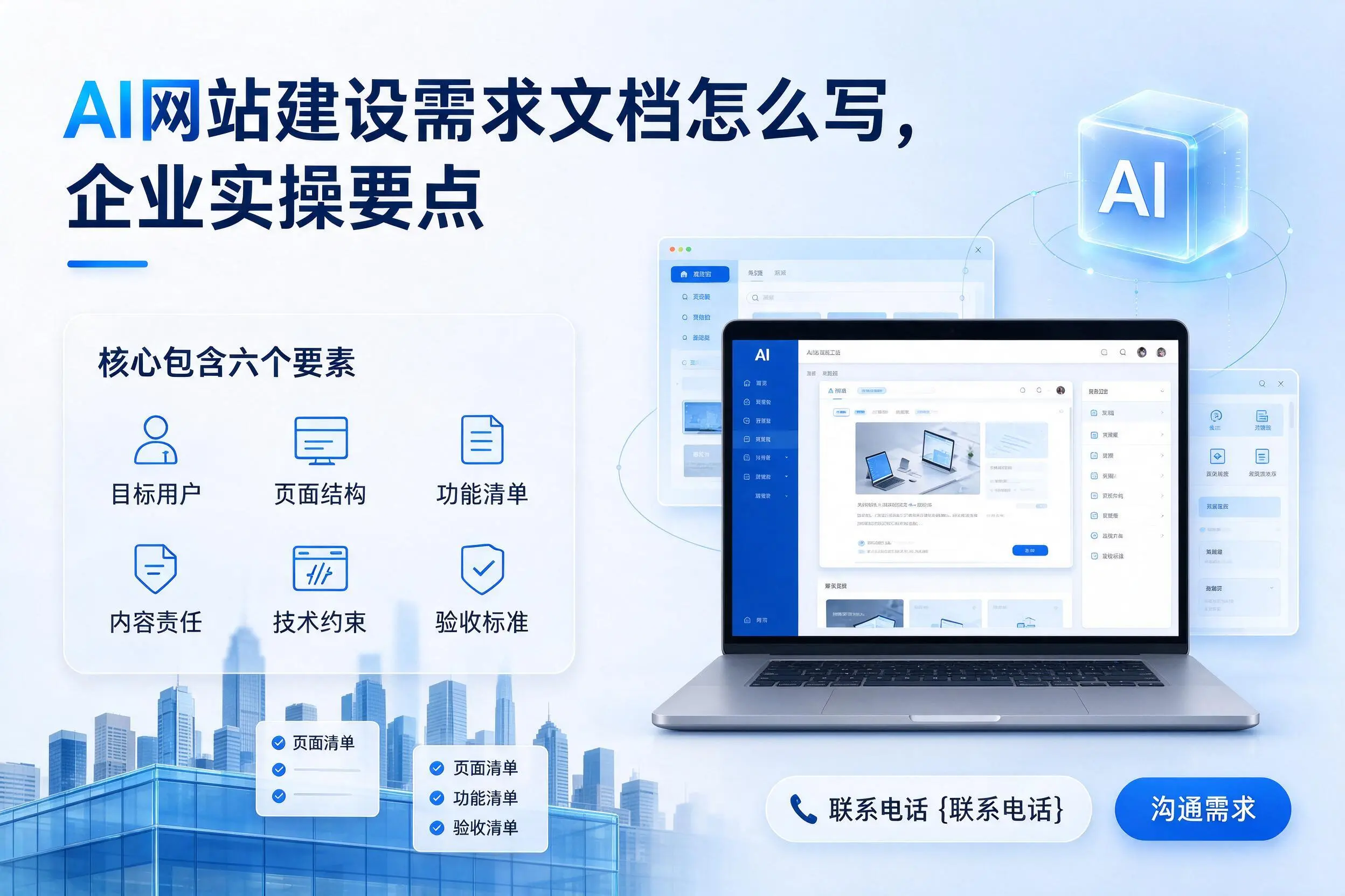 AI网站建设需求文档怎么写，临沧企业实操要点