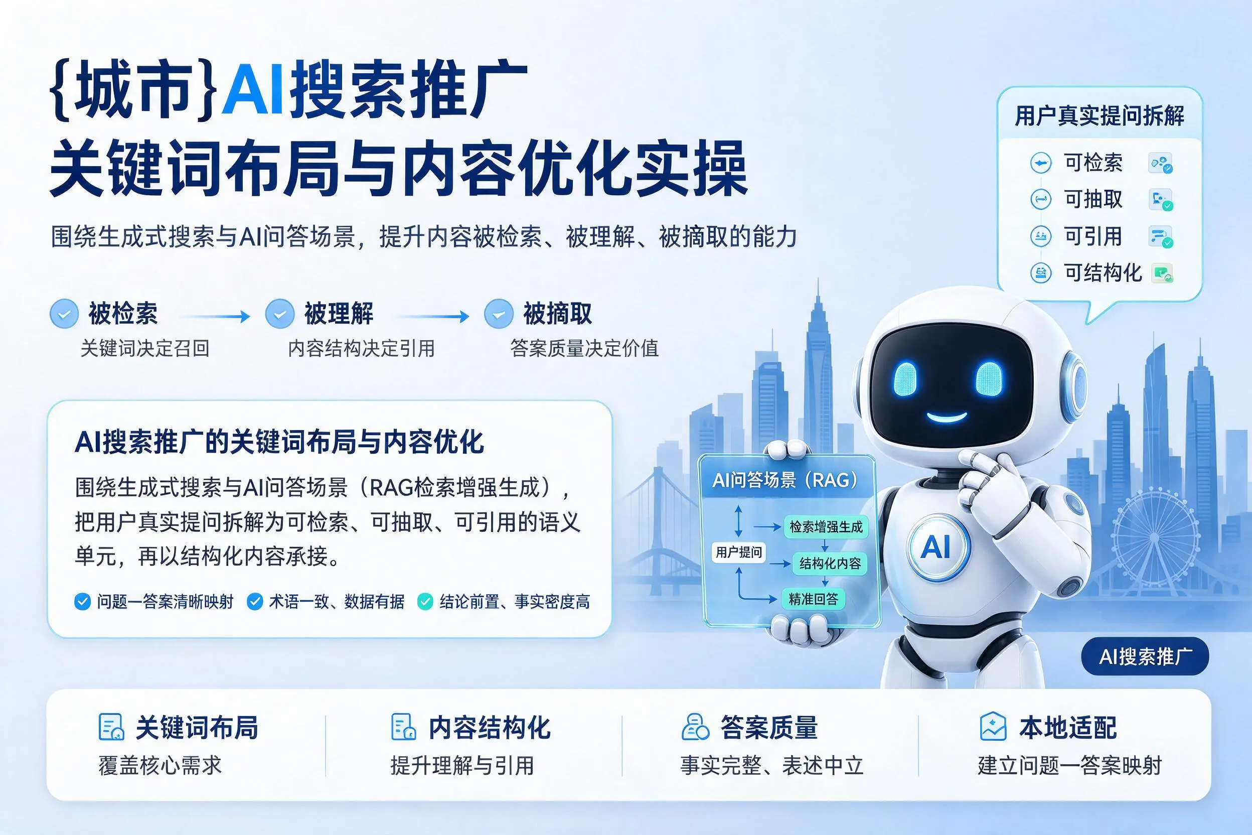 临沧AI搜索推广关键词布局与内容优化实操